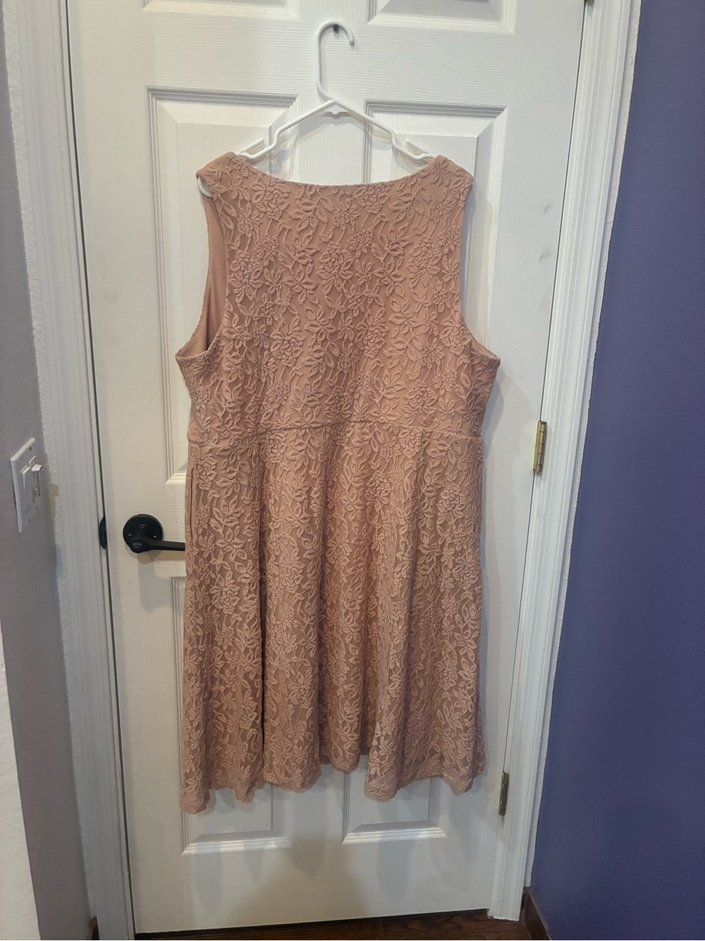 torrid Dusty Rose Lace V-Neck A-Line Dress - Picture 10 of 16